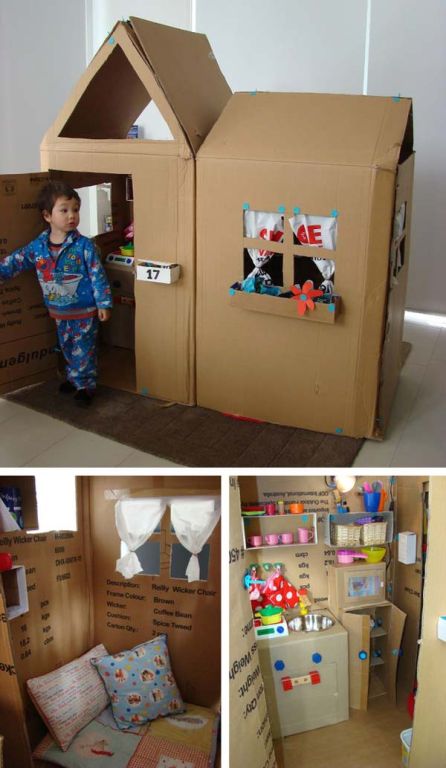 Xây dựng thiên đường đồ chơi cho trẻ bằng thùng carton