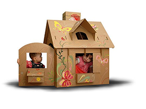 Sốt sình sịch với ngôi nhà bằng thùng carton-bao bì carton cho bé
